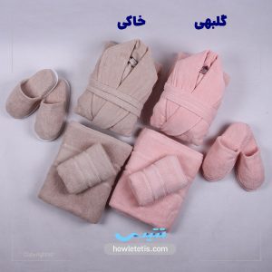 سرویس حوله تن پوش ۱۰ پارچه بامبو برند آنیل طرح لوکس | مدل 1245
